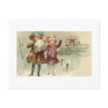 Vintage Joyful Christmas Girls Postcard