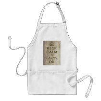 Vintage Keep Calm And Carry On Apron