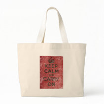 Vintage Keep Calm And Carry On Tote Bags