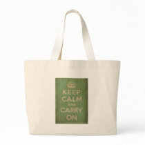 Vintage Keep Calm And Carry On Tote Bags