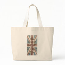 Vintage Keep Calm And Carry On Canvas Bags