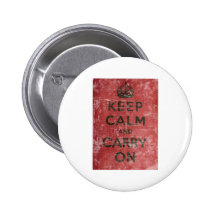 Vintage Keep Calm And Carry On Buttons