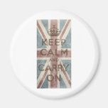 Vintage Keep Calm And Carry On Fridge Magnet
