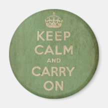 Vintage Keep Calm And Carry On Fridge Magnets