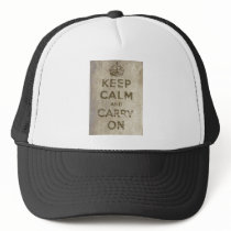 Vintage Keep Calm And Carry On Hat
