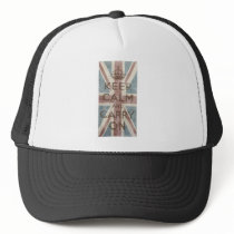 Vintage Keep Calm And Carry On Mesh Hats