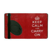Vintage Keep Calm and Carry On iPad Case
