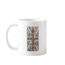 Vintage Keep Calm And Carry On Coffee Mug