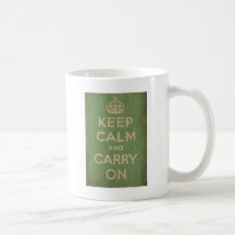 Vintage Keep Calm And Carry On Mug