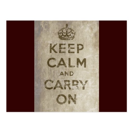 Vintage Keep Calm And Carry On Post Cards