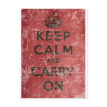 Vintage Keep Calm And Carry On Post Cards