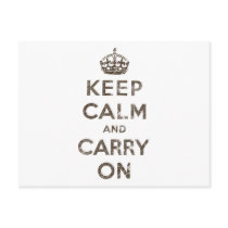 Vintage Keep Calm And Carry On Postcards