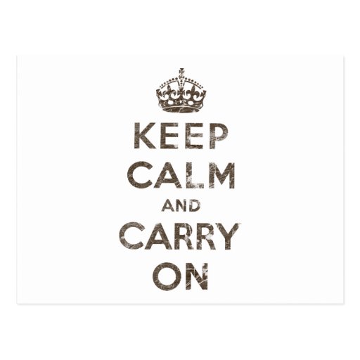 Vintage Keep Calm And Carry On Postcards