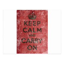 Vintage Keep Calm And Carry On Postcards