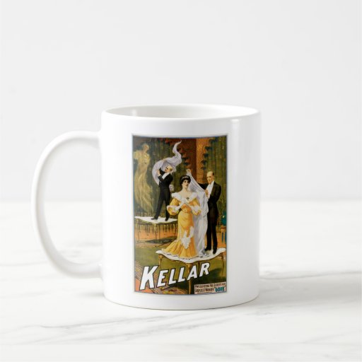 Vintage Kellar Greatest Wonder "Gone" Poster Mugs