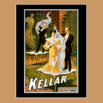 Vintage Kellar Greatest Wonder "Gone" Poster postcards