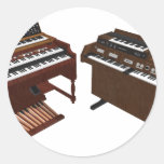 Vintage Keyboards: 3D Model: Round Sticker