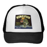 Vintage Kingfish California Green Asparagus Label Trucker Hats