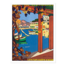 Vintage La Cote D'azur Post Card
