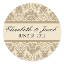 Vintage Lace Champagne/Ivory Sticker