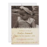 Vintage Lace: Cream Custom Invitation