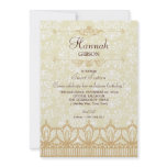 Vintage Lace & Damask Brocade Sweet 16 Invitation