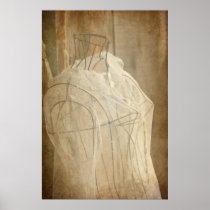 Vintage lace underwear for woman Poster