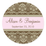 Vintage Lace Wedding Invitation Seal :: blush pink