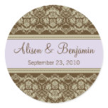 Vintage Lace Wedding Invitation Seal :: lilac