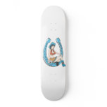 Vintage lady luck cowgirl skateboards
