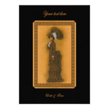 Vintage Lady Personalized Announcement