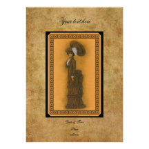 Vintage Lady Personalized Announcements