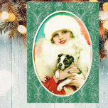 Vintage Lady with Boston Terrier cards