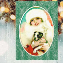 Vintage Lady with Boston Terrier Cards
