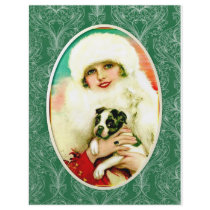Vintage Lady with Boston Terrier Full Color Flyer