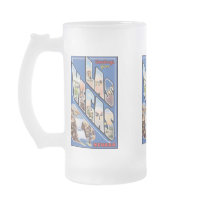 Vintage Las Vegas Postcard Mugs, Steins