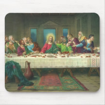 Vintage Last Supper with Jesus Christ and Apostles Mouse Pads