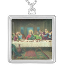 Vintage Last Supper with Jesus Christ and Apostles Custom Necklace
