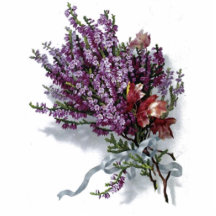 Vintage Lavender Bouquet Photo Sculpture