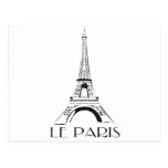 vintage le paris eiffel tower post cards