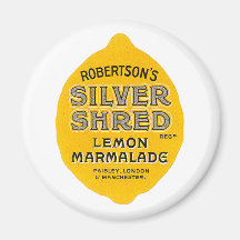 Vintage Lemon Marmalade Label Magnets
