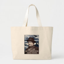 Vintage Let Us Go Forward Together Poster Tote Bag