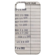 Vintage Library Due Date Cards iPhone 5 Covers