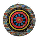 Vintage License Plates Dartboards