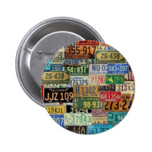 Vintage License Plates Pin