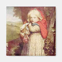 Vintage Lil Red Riding Hood Magnet