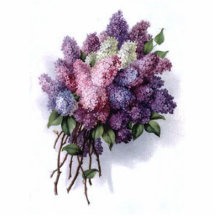 Vintage Lilac Bouquet Photo Sculpture