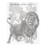 Vintage Lion Artwork Letterhead