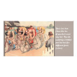 Vintage Litho Drawing Bicycle Race photo cards