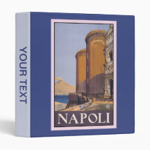 Vintage Litho Travel ad Naples Italy Binders